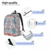 Backpack Men Women Large Capacity School For Student Floral Paisley Ethnic Mandala Bag