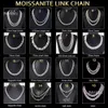 Nieuwe ontwerper vol ijs uit Moissanite Cubaanse ketting 2ROWS 6 mm 9 mm 13 mm vaste sier Moissanite Cuban Link Chain Mans Hip Hop ketting geschenk met doos