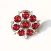 Acessórios para figurinos 3pc requintado Brincos de colar de cristal vermelho espumante Fashion Brincho de banquete Jóias de jóias