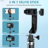 Selfie Monopods Self -Portrait -Stick -Telefon Stativ 40 Erweiterbares Ladeblech -Bluetooth -Steuerelement mit 1/4 -Zoll -Schrauben für Android iPhone Smartphones WX geeignet