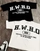 T-shirts pour hommes couple de mode Half Slve High Quty Top High Strt Vintage Letter Patch Cotton Short Slve T-shirt Mens Y2K Harajuku T240425