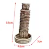 Harts Lutande Tower of Pisa Statue Antik Modell Miniatyrfigurer Fisk Tankdekor för hemtavdekoration 240429