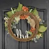 Fiori decorativi Fall Fall Greath per porta d'ingresso Hydrangea Autunno Autunno Ringraziamento Easy Installa