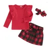 Наборы одежды для малышей девочка осенняя зимняя юбка набор водолаз