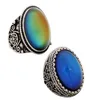 Fashion Big Mood Stone -ringen Real Vantage Silver Compated Color Change sieraden voor geschenk RS0040299700822