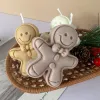 CANDOLE Gingerbread Man Stampo in silicone Nuovo Gingerbread Sugar Cake Candele fai -da -Te Prodotti per il Festival Mormo Regali di Natale Decorazioni di Natale