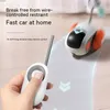 Atuban Remote Smart Cat ToyActive Rolling Car met vervangbare carrechargable boze auto voor indoor catskitten kleine honden 240429