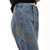 Keychains Key Chain Fashion Punk Hip-Hop Trendy Belt Taille Pants Men Woman Jeans Long Metal Clothing Jewelry