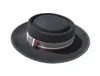 Dames039s klassieke brede runder warme wol fedora hoed met gekleurde lint retro -stijl vilt panama hat2026308
