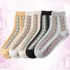 Chaussettes de femmes 5 paires à la mode mid-coulf longue