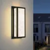 Écran mural extérieur moderne - Aménagement extérieur LED 30W en aluminium noir, étanche pour porche, patio, garage - paquet de 2 éclairage extérieur