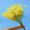 Fiori decorativi 5 pezzi artificiale margherita chrysanthemum bouquet decorazione per matrimoni a 5 teste di camomilla in plastica decorazione da giardino fiorito finto