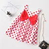 Kız Elbiseler Yaz Kızlar Elbise Moda Polka Dot Yay Düğümü Kolsuz Sevimli Çocuk Yürümeye Başlayan Bebek Giysileri