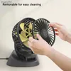 Electric Fans Portable Car Cooling Fan 12V USB Mini Dual Head Cooler Fan Justerbar Automatisk Electric Fan Cooler General Car Accessorieswx