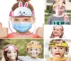 Children Cartoon Face Shield Antifog Face Mask Full Protective Mask Transparent PET Protection Head Cover Kid Gifts Party Mask HH2957949