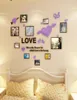 PO Frame acrílico 3D Adesivo de parede Sala de casamento Romântico amor Diy Arte Decoração de parede Decoração do quarto Decoration1327x2453955