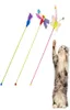 Cat Toys Plastic Pet Toy Wand Funny Dragonfly Carrot Butterfly Catcher Teaser Stick Interactive for Cats Kitten4821853