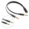 New Splitter Headphones Jack 3.5 Mm Stereo Audio 2 Male To 1 Female Cable Adapter Microphone Plug for Earphone Portable