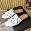 Hollow Out Slip on Mules Ladies Shoes Summer Peep Toe Flat Platpers Sweet Tlides Female Chaussures