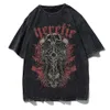 Y2K Gothic Punk Style Men T-shirt Vêtements HARAJUKU T-shirt surdimensionné Top Tee High Street Hipster Summer Streetwear Anime Vêtements 240429