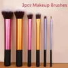 فرش المكياج 6pcs RT Pro Set Cosmetic Eyeshadow Powder Foundation Blush Lip Brush Pinceaux Maquillage أدوات Dropship