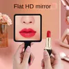 Topp online Celebrity Mirror Makeup Mirror Hairdressing Mirror Dental For Beauty Salons Handhållare Spegel generös liten fyrkant