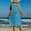 Damskie stroje kąpielowe Summer Nowa sukienka zatuszowana Kobiety 2024 Fashion Casual Beach Dress