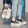 Lässige Schuhe Fujin 5 cm Strass Plattform Keil Frühling Vulkanize Walking Sneakers Mode Chunky Herbst Echte Leder Frauen