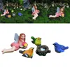 Gartendekorationen 5 Stück Harz Craft Fairy Figuren Puppenhauszubehör Statue für Desktop