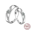 925 Sterling Silver Wedding Ring Set for Women Man Lady Jubileum Gift Fine Jewelry hele J2869420729