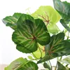 ドライフラワーグリーンパーム人工植物シルクリーフ安いアウトドアホームウェディングデコレーションポットクリスマスガーデンテーブル偽の花の葉