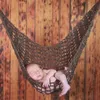 مواليد Pograph Props الملحقات الصوف يدويًا متماسكًا لسلسلة الخيط الاستوديو Baby Po Pros Crochet Hammock Fotografia 240410