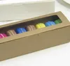 18,5x5,5x5 cm pudełka Macaron PVC z przezroczystym okiennym papierowym opakowaniem pojemniki na pudełko ciasteczka