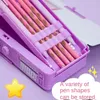 Multi Functional Stationery Box Female Smart Female Lock High Tech Pencil Case Mechanism Bilayer Girls School Students 240423