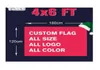 Banners de banderas personalizadas CARATE 100POLYESTES 4x6ft Promoción de publicidad digital con su logotipo personalizado LOGO LA A GROMETS4931991