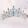 Tiaras Luxury Opal Crown Crown Donne Accessori per capelli per matrimoni Accessori Eleganti Tiara da sposa Crystal Diadem Diadem Dress Bande