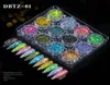 12 Colorseset Nail paillettes Powders clignotant Crystal Diamond Sequins Series Multicolor Suit Fine Shinning Mixed Package Summer 8844498