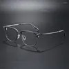 Zonnebrillen Frames Designer Brand Handgemaakte Pure Titanium Square-bril Kader Klassiek vintage stijlvolle stijl bijziende bril