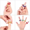 Acupressuur ringen stekelige sensorische vingerringen ingesteld voor tieners volwassenen stress reductiemassager Massager Stress Relief Fidget Toys 001