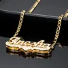 Anpassad dubbelnamn Halsband Personlig Hip Hop Letter Halsband Rostfritt stålnamn Kedja för kvinnor Gotiska smycken Gift 240415