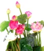 Dekorative Blumen Kränze 27 cm lang Lotus gemischte Farbe Künstliche Blume lebensee Wasser Lilie Mikrolandschaft für Hochzeitsteich Ga8879647