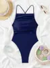 Kobiety stroju kąpielowego One Piece Kobiet Kobiet Kobiet zorganizował 2024 Solid Sling Sexy Monokini Bodysuit Kąpiec na kobiecą letnią plażę