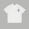 Lettera di design di alta qualità primavera/estate maglietta da stampa in cotone in cotone a collo rotondo pullover corto t-shirt unisex felta u66f4