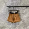 Women's Shorts designer Nanyou Zhi 24 Summer New Letter Ribbon Contrast High Waist Casual Pants Classic Back Leather Brand Slimming ZGXQ