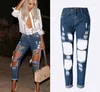 Jeans femminile 2024 Spring Fashion Bleached Women Cotton Denim Slim Elasticità Skinny Pants Bustache Effetto vintage Femme