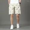 Herren Shorts Summer Cargo Männer Knöpfe losen lässige Multipocket Streetwear Hip Hop Military Tactical