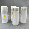 Water Bottles Big Mouth Frosted Small Daisies Carrying Twine Plastic Bottle Summer Trend Fashion Girls Casual