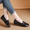 Casual Shoes Xiuteng Women Mother Female Ladies Flats Loafer Cow Genuine Leather Soft Pigskin Lace Up Footwear