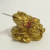 Figurki dekoracyjne złote trzypasowe ropuchy feng shui szczęściarze prezenty chińskie buddha monety żaba statua zwierząt rzeźby dom