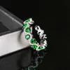 Anelli di band anelli eterni di lusso ovale di lussuoso anello regolabile della banda adatta per la festa della festa femminile spedizione diretta Q240429